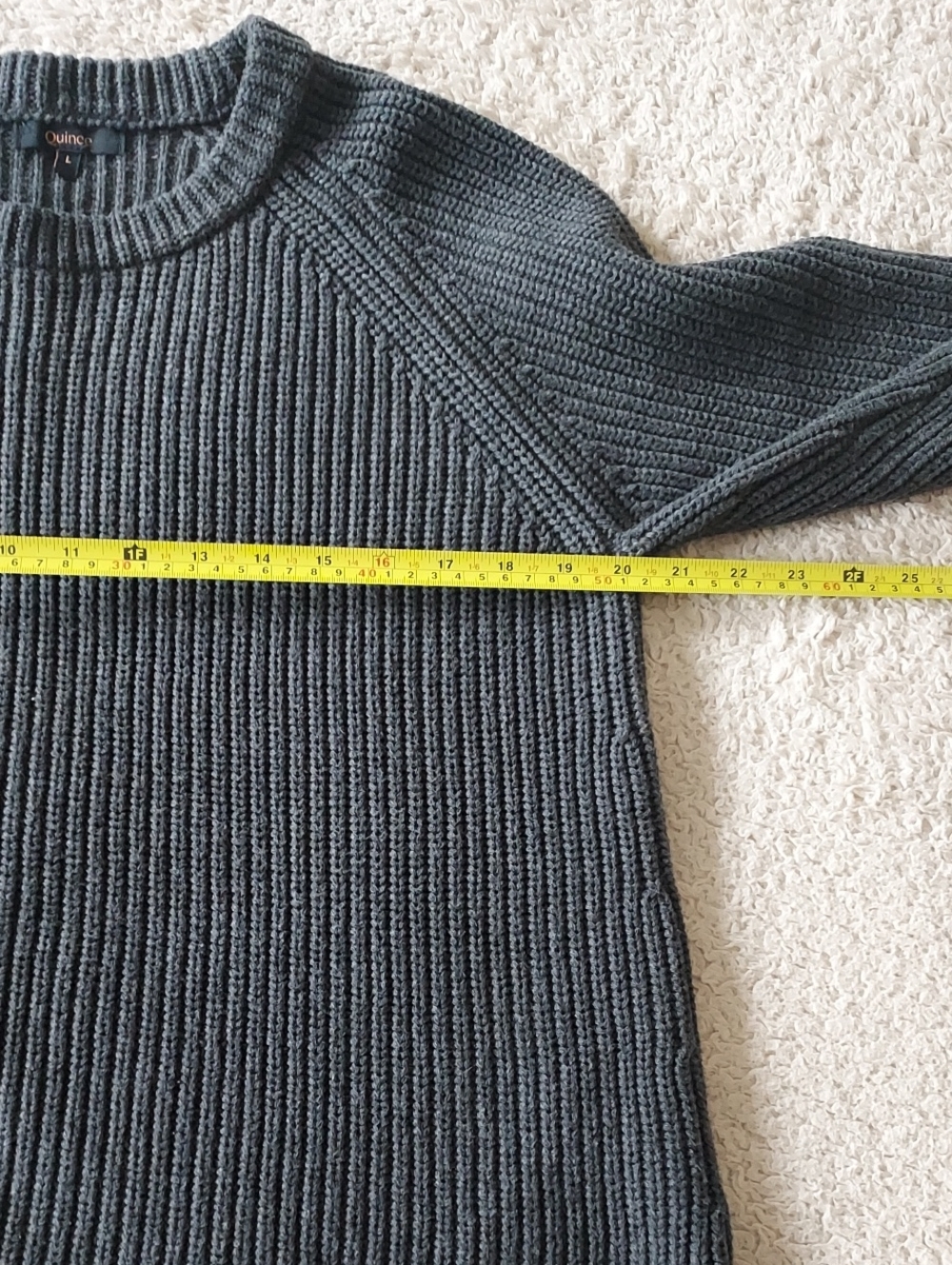 EUC QUINCE cotton fisherman sweater - Picture 6 of 9